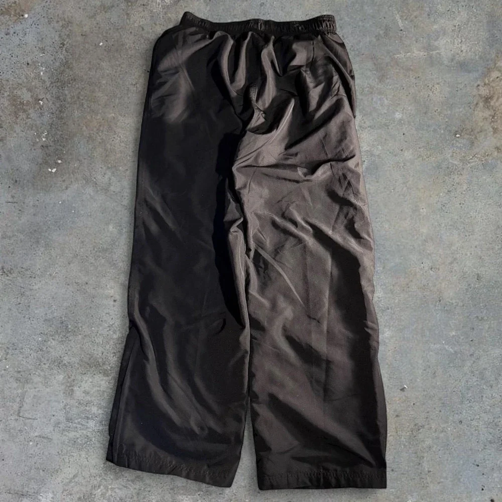 Reebok Black Vintage Windbreaker Track Pants Lined Y2K Athletic Joggers XL